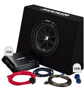 Kicker+10%26rdquo%3B+Subwoofer+in+Slim+Enclosure+Plus+Amplifier+%26amp%3B+Wiring+Kit