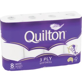 Quilton+Toilet+Tissue+3+Ply+Pk+8