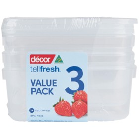 Decor+Tellfresh+Oblong+Pk+3+x+1+Litre