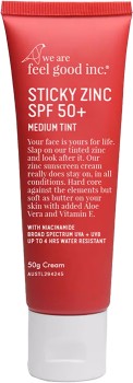 We+Are+Feel+Good+Inc.+Sticky+Zinc+SPF50+Medium+Tint+50g