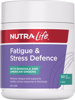 Nutra-Life+Fatigue+and+Stress+Defence+60+Capsules