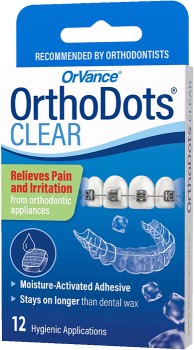 OrVance+Orthodots+Clear+Dental+Wax+For+Brances+12+Pack