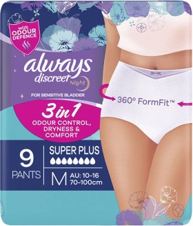 Always+Discreet+Night+Incontinence+Pants+Medium+8+Pack