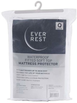 Ever+Rest+Waterproof+Fitted+Mattress+Protector