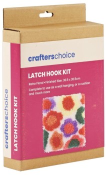 Crafters+Choice+Latch+Hook+Kit+-+Retro+Floral