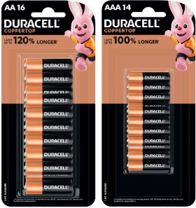 Duracell+Coppertop+Batteries+AA+16+Pack+or+AAA+14+Pack