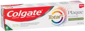 Colgate+Total+Plaque+Release+Toothpaste+95g+or+Max+White+Medium+Toothbrush+3+Pack+Selected+Varieties