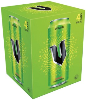 V+Energy+Drink+4x500mL+Selected+Varieties