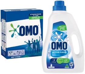 OMO+Laundry+Liquid+2+Litre%2C+Powder+2kg+or+3+in+1+Laundry+Capsule+28+Pack+Selected+Varieties