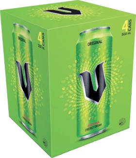 V+Energy+Drink+4x500mL+Selected+Varieties