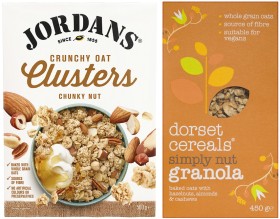 Jordans+Granola+or+Oat+Clusters+500g-750g+or+Dorset+Granola+or+Muesli+450g