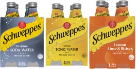 Schweppes+Mixers%2C+Soft+Drink+or+Mineral+Water+4x300mL