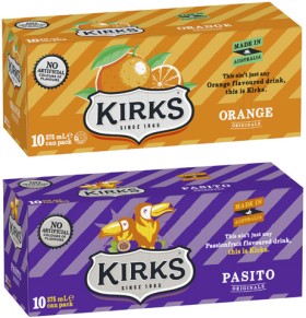 Kirks+Soft+Drink+10x375mL