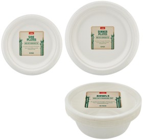 Coles+Sugarcane+Dinner+Plates%2C+Bowls+or+Side+Plates+10+Pack