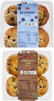 Coles+Muffins+4+Pack+420g