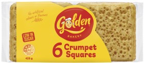 Golden+Crumpet+Squares+6+Pack+425g