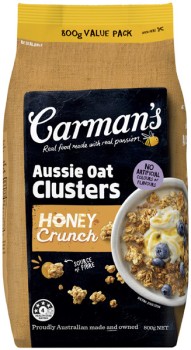 Carman%26%23039%3Bs+Aussie+Oat+Crunchy+Clusters+800g