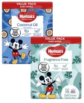 Huggies+Baby+Wipes+Fragrance+Free%2C+Coconut+Oil+240+Pack+or+Water+Wipes+216+Pack