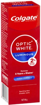 Colgate+Optic+White+Luminous+High+Impact+Paste+85g