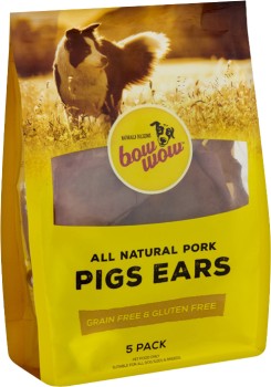 Bow+Wow+Dog+Treats+Pigs+Ears+5+Pack