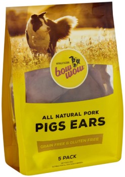 Bow+Wow+Dog+Treat+Pigs+Ears+5+Pack