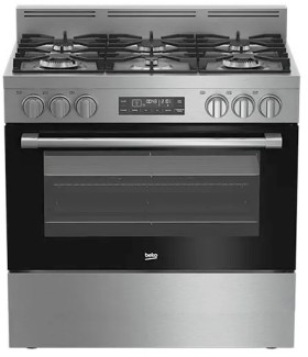 Beko+90cm+Dual+Fuel+Freestanding+Cooker+with+Twin+Wok