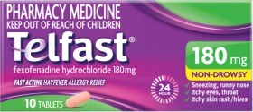 Telfast+Hayfever+Allergy+Relief+180mg+10+Tablets