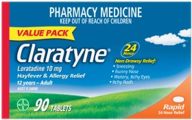 Claratyne+Rapid+Hayfever+%26amp%3B+Allergy+Relief+Value+Pack+90+Tablets