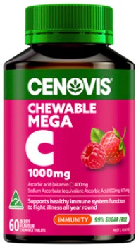 Cenovis+Chewable+Mega+C+1000mg+Berry+Flavour+60+Tablets