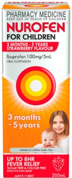 Nurofen+for+Children+3+Months-5+Years+Strawberry+Flavour+200mL