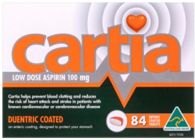 Cartia+Low+Dose+Aspirin+100mg+84+Tablets