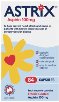 Astrix+Aspirin+100mg+84+Capsules