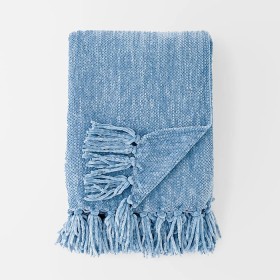 Margot+Chenille+Throw+-+Chambray