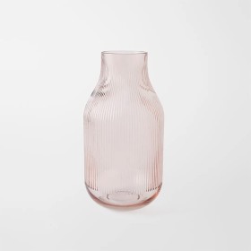 20%25+off+Bennett+Ribbed+Glass+Vase+Large+-+Pink