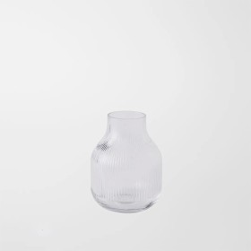 20%25+off+Bennett+Ribbed+Glass+Vase+Small+-+Clear