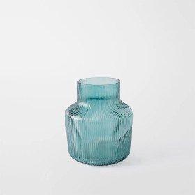 20%25+off+Bennett+Ribbed+Glass+Vase+Medium+-+Emerald