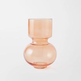 20%25+off+Bubble+Glass+Vase+Round+-+Peach