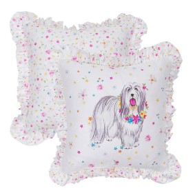 Kids+Summer+Dogs+Square+Cushion+by+Pillow+Talk