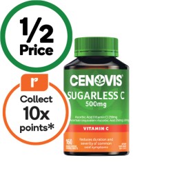 Cenovis+Sugarless+C+500mg+Chewable+Tablets+Pk+160%7E