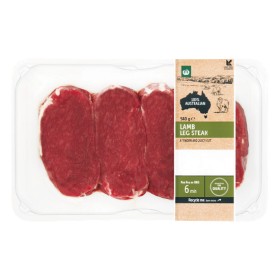 Woolworths+Lamb+Leg+Steak+540g