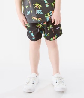 Printed+Boardshorts+-+Black