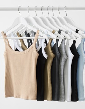 Sleeveless+Rib+Scoop+Neck+Cami