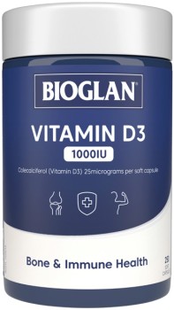 Bioglan+Vitamin+D3+1000IU+250+Capsules