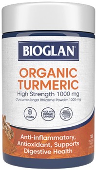 Bioglan+Organic+Turmeric+High+Strength+1000mg+100+Tablets