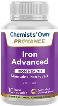 Chemists-Own-Provance-Iron-Advanced-30-Capsules on sale