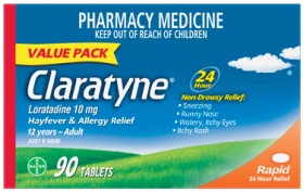 NEW+Claratyne+Rapid+Hayfever+%26amp%3B+Allergy+Relief+Value+Pack+90+Tablets