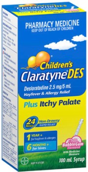 ClaratyneDES+Children%26rsquo%3Bs+Hayfever+%26amp%3B+Allergy+Relief+Bubblegum+Flavour+Syrup+100mL