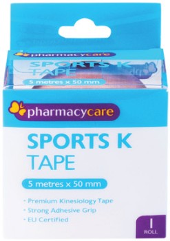 Pharmacy+Care+Sports+K+Tape+5+Metres+x+50mm+Tan