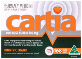 Cartia+Low+Dose+Aspirin+100mg+168+Tablets