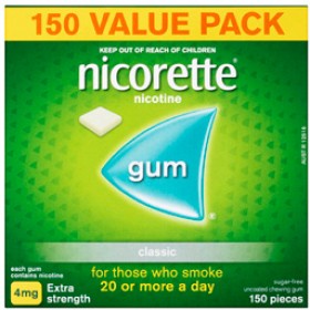 Nicorette+Gum+4mg+Extra+Strength+Classic+150+Pieces